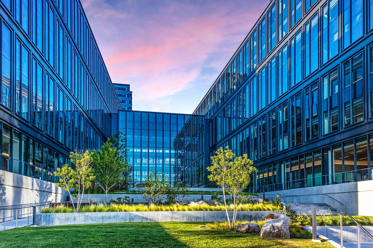 Harbour Point in Baltimore, Maryland at Dusk